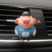 Odorizante drăguț pentru mașină, aromă în difuzor de mașină, clipă de ventilație de porcușor de desene animate, miros de mașină, miros pentru accesorii auto, decor interior auto