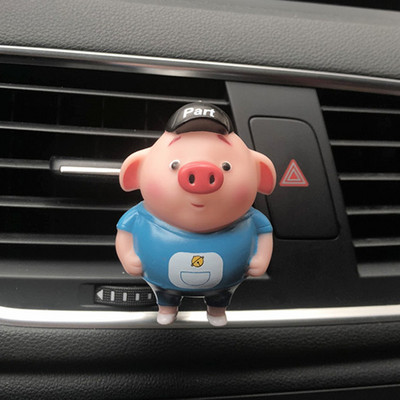 Odorizante drăguț pentru mașină, aromă în difuzor de mașină, clipă de ventilație de porcușor de desene animate, miros de mașină, miros pentru accesorii auto, decor interior auto