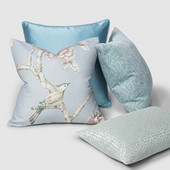 Lakásdekor Párnahuzat Dekoratív párnahuzat Modern Egyszerű Luxus Világoskék színű Geometrikus Jacquard Bird Print Art Coussin