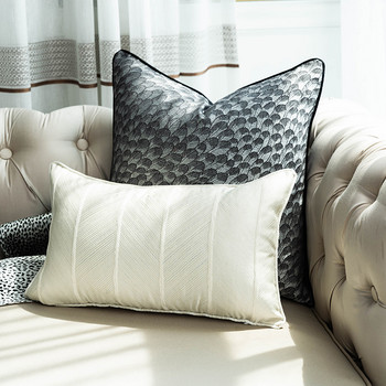 Luxury Throw Μαξιλάρι Καναπέ Διακοσμητικό Nordic Elegant Μαξιλάρι Για Κρεβάτι Καρέκλας 30*45*50 Μαύρο Χρυσό Ζέβρα Καρό