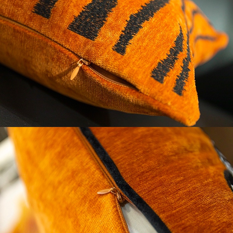 Kućni dekor Jastuk Navlaka Ukrasna jastučnica Moderna Jednostavna Luksuzna Mekanarančasta Zebra Drvo Vez Kauč Fotelja Posteljina