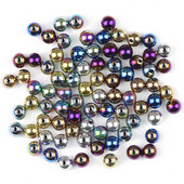 6 mm 100 komada plave, zlatne boje, ljubičaste, okrugle odstojnice od prirodnog kamena od hematita, labave perle za izradu nakita, narukvica, DIY dodataka