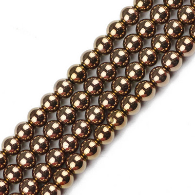 6 mm 100 komada plave, zlatne boje, ljubičaste, okrugle odstojnice od prirodnog kamena od hematita, labave perle za izradu nakita, narukvica, DIY dodataka