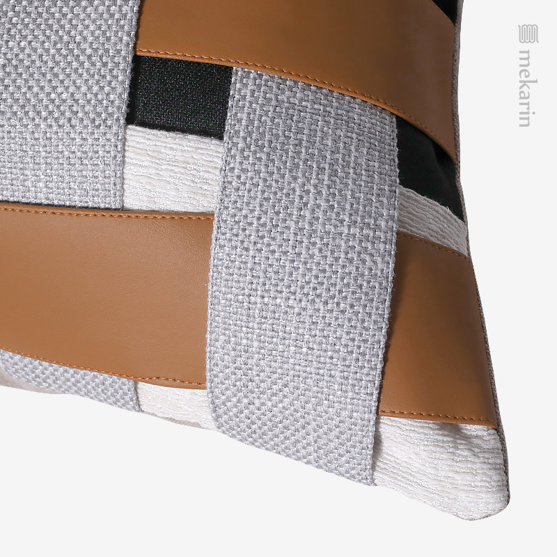 Jednostavan i moderan hotelska spavaća soba četvrtasti jastuk narančasta crna tkana sofa jastuk za dnevni boravak jastuk restoran vinarija jastuk