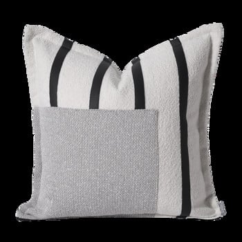 Απλό μοντέρνο μαξιλάρι καναπέ σαλονιού ασπρόμαυρο ραμμένο μαξιλάρι δωμάτιο ξενοδοχείου δίπλα στο κρεβάτι τετράγωνο μαξιλάρι εστιατόριο οινοποιείο τσάντα