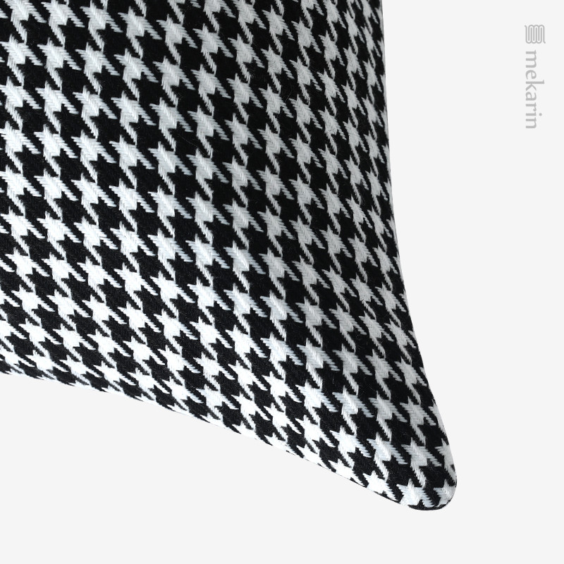 Houndstooth Narančasto Bijelo Sivo Prošiveni Jastuk Svjetlo Luksuzni Model Soba Dnevni Sofa Kauč Jastuk Spavaća soba Četvrtasti Jastuk Jastuk