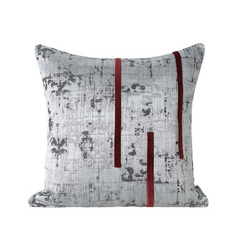 Възглавница с оригинален дизайн, калъфка за възглавница, облегалка на дивана в хола, декоративна възглавница с червени линии, възглавница за спалня
