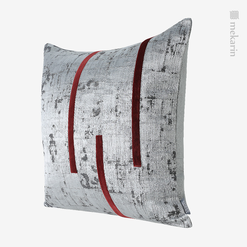 Jastuk originalnog dizajna, jastučnica, naslon za kauč u dnevnoj sobi, ukrasni jastuk sa crvenim šavovima, jastuk za spavaću sobu