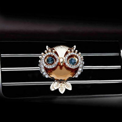 Crystal Diamond Owl Stílus Arany Ezüst Légfrissítő Gépkocsi belső dekoráció Szellőzőnyílás parfüm klip Kiegészítők Autó stílus