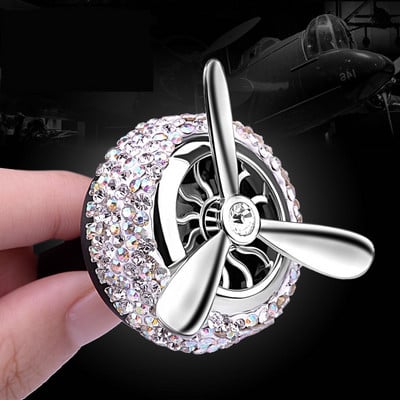 Автомобилен стайлинг Bling Diamond Air Force Аромат за кола Ароматерапия Етерично масло Дифузор за аромат на кола Crystal Outlet Air Purifier