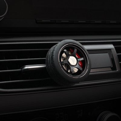 Difuzor de parfum auto Decor interior Jante din aliaj Orificii de aerisire Cleme de ieșire Stick de burete Fitil Miros de parfum în Odorizante de mașină