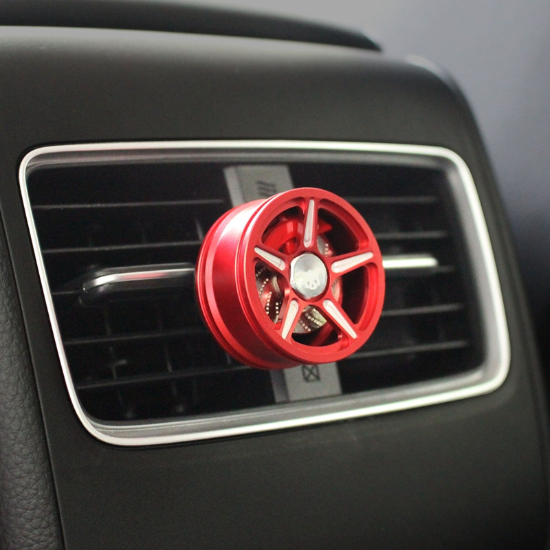Difuzor de parfum auto Decor interior Jante din aliaj Orificii de aerisire Cleme de ieșire Stick de burete Fitil Miros de parfum în Odorizante de mașină