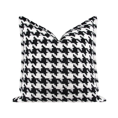 Lagane luksuzne INS jastučnice Ukrasni smeđi kožni jastuk za struk Kućni dekor kauč Crno bijeli Jastuk za jastuke 45x45cm 30x50cm