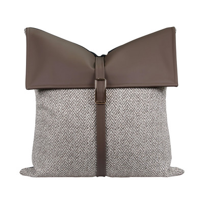 Lagane luksuzne INS jastučnice Ukrasni smeđi kožni jastuk za struk Kućni dekor kauč Crno bijeli Jastuk za jastuke 45x45cm 30x50cm