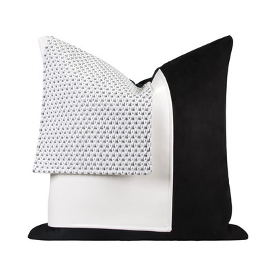 Lagane luksuzne INS jastučnice Ukrasni smeđi kožni jastuk za struk Kućni dekor kauč Crno bijeli Jastuk za jastuke 45x45cm 30x50cm