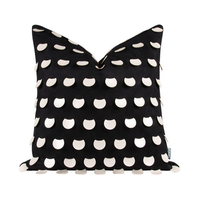 Lagane luksuzne INS jastučnice Ukrasni smeđi kožni jastuk za struk Kućni dekor kauč Crno bijeli Jastuk za jastuke 45x45cm 30x50cm