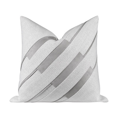 Lagane luksuzne INS jastučnice Ukrasni smeđi kožni jastuk za struk Kućni dekor kauč Crno bijeli Jastuk za jastuke 45x45cm 30x50cm