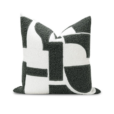 Lagane luksuzne INS jastučnice Ukrasni smeđi kožni jastuk za struk Kućni dekor kauč Crno bijeli Jastuk za jastuke 45x45cm 30x50cm