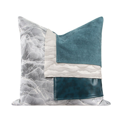 Lagane luksuzne INS jastučnice Ukrasni smeđi kožni jastuk za struk Kućni dekor kauč Crno bijeli Jastuk za jastuke 45x45cm 30x50cm