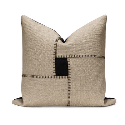 Lagane luksuzne INS jastučnice Ukrasni smeđi kožni jastuk za struk Kućni dekor kauč Crno bijeli Jastuk za jastuke 45x45cm 30x50cm