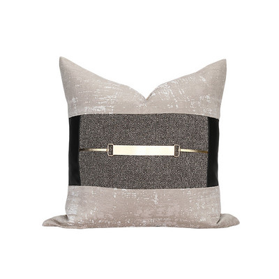 Lagane luksuzne INS jastučnice Ukrasni smeđi kožni jastuk za struk Kućni dekor kauč Crno bijeli Jastuk za jastuke 45x45cm 30x50cm