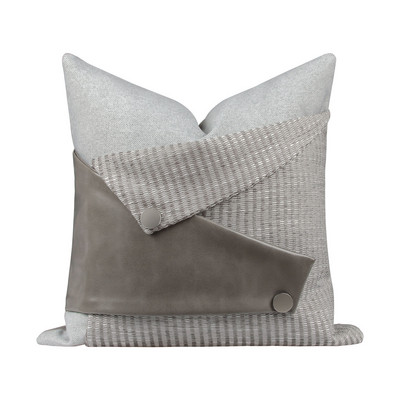 Lagane luksuzne INS jastučnice Ukrasni smeđi kožni jastuk za struk Kućni dekor kauč Crno bijeli Jastuk za jastuke 45x45cm 30x50cm