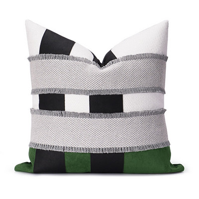 Lagane luksuzne INS jastučnice Ukrasni smeđi kožni jastuk za struk Kućni dekor kauč Crno bijeli Jastuk za jastuke 45x45cm 30x50cm