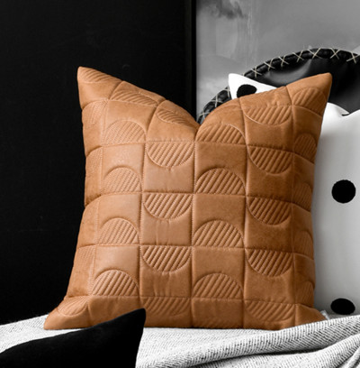 Lagane luksuzne INS jastučnice Ukrasni smeđi kožni jastuk za struk Kućni dekor kauč Crno bijeli Jastuk za jastuke 45x45cm 30x50cm