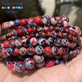 Perle od prirodnog kamena 4 6 8 10 mm Ljubičasto plavi morski sediment Jaspis Tirkiz Okrugle perle za izradu nakita DIY narukvica Ogrlica