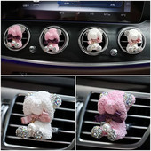 Bling osvježivač zraka za automobil Cute Bear Crystal Auto Parfem Otvor za ventilaciju Klima Difuzor Čvrsti parfem Dodaci za interijer
