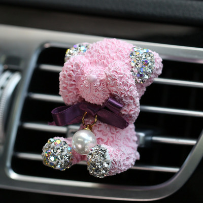 Bling osvježivač zraka za automobil Cute Bear Crystal Auto Parfem Otvor za ventilaciju Klima Difuzor Čvrsti parfem Dodaci za interijer