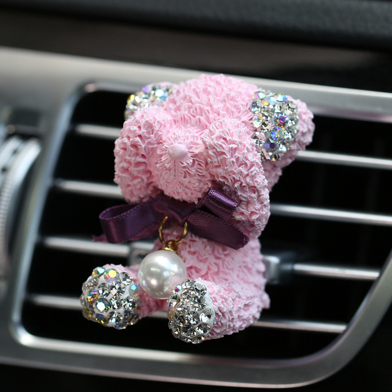 Bling osvježivač zraka za automobil Cute Bear Crystal Auto Parfem Otvor za ventilaciju Klima Difuzor Čvrsti parfem Dodaci za interijer