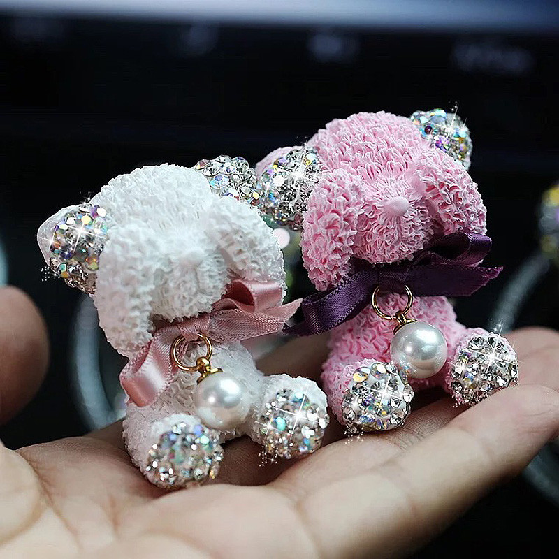 Bling osvježivač zraka za automobil Cute Bear Crystal Auto Parfem Otvor za ventilaciju Klima Difuzor Čvrsti parfem Dodaci za interijer