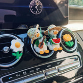 Dekoracija automobila Slamnati šešir Patka Aromaterapija Auto Otvor za zrak Klima uređaj Nagnuta usta Patka