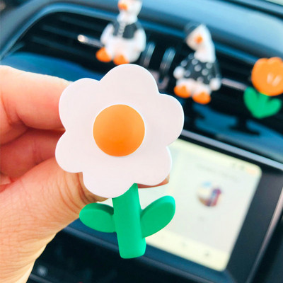 Dekoracija automobila Slamnati šešir Patka Aromaterapija Auto Otvor za zrak Klima uređaj Nagnuta usta Patka