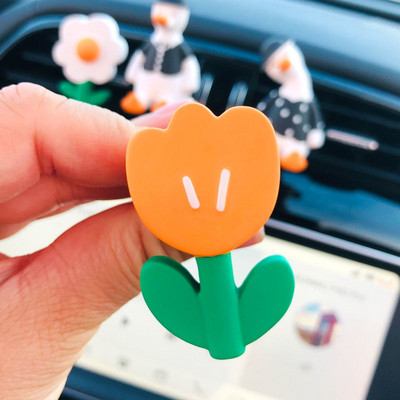 Dekoracija automobila Slamnati šešir Patka Aromaterapija Auto Otvor za zrak Klima uređaj Nagnuta usta Patka