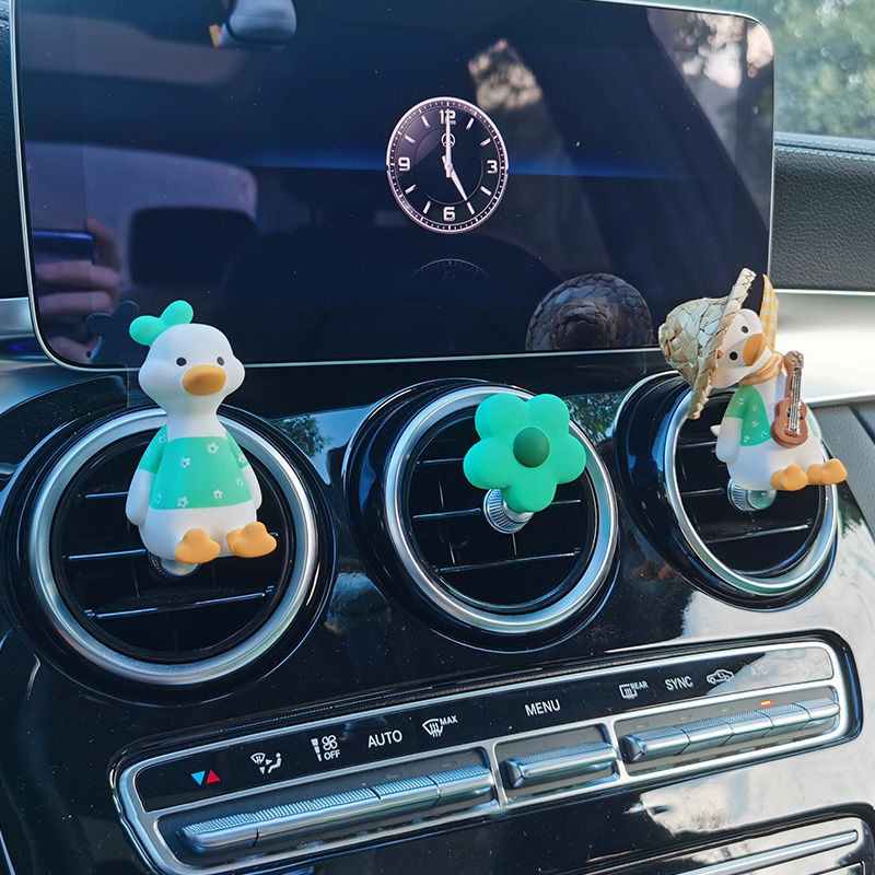 Dekoracija automobila Slamnati šešir Patka Aromaterapija Auto Otvor za zrak Klima uređaj Nagnuta usta Patka
