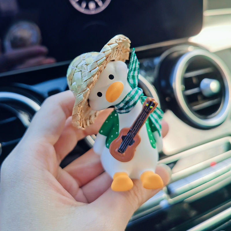 Dekoracija automobila Slamnati šešir Patka Aromaterapija Auto Otvor za zrak Klima uređaj Nagnuta usta Patka