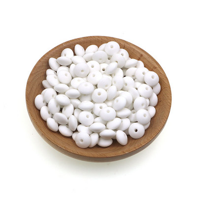 Sunrony 50 kom 12 mm biserne silikonske perle od leće Ekološke perle za narukvice DIY komponente lančića za dudu za izradu nakita