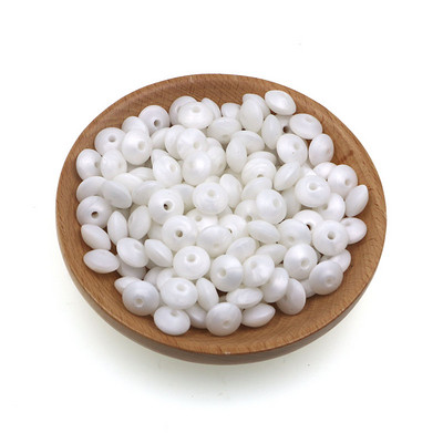 Sunrony 50 kom 12 mm biserne silikonske perle od leće Ekološke perle za narukvice DIY komponente lančića za dudu za izradu nakita
