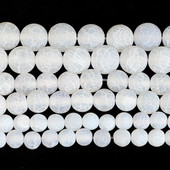 Perle od prirodnog kamena Frost Bijelo napuknute Dream Fire Dragon Veins Agates Perle za izradu nakita DIY narukvice 4/6/8/10/12 mm