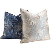 DUNXDECO amerikai stílusú párnahuzat dekoratív párnahuzat Modern egyszerű levelű jacquard kanapé szék ágynemű Coussin