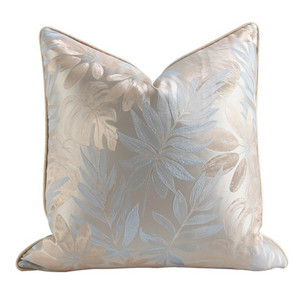 DUNXDECO amerikai stílusú párnahuzat dekoratív párnahuzat Modern egyszerű levelű jacquard kanapé szék ágynemű Coussin