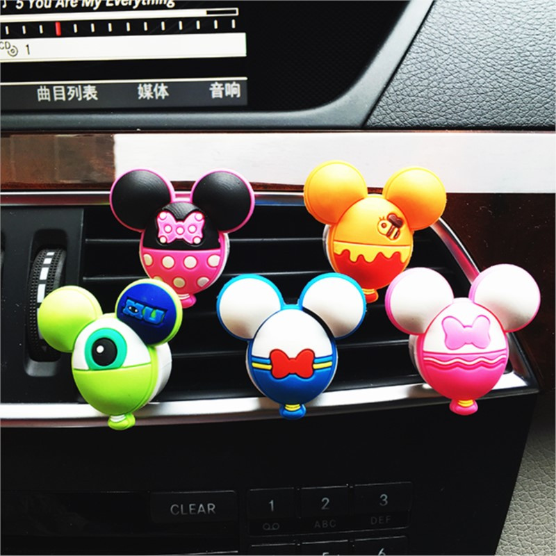 Stezaljka za parfeme za automobil Osvježivač zraka Miris za auto ventilaciju Crtani čvrsti parfem Veleprodaja Slatki miš Dodaci za automobil Miris limuna