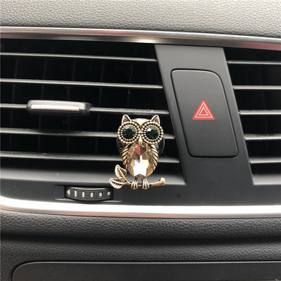 Fini metalni model sove Dekoracija za automobilski klima uređaj kopča za parfem Slatka maketa životinje Osvježivač zraka za automobil Parfem