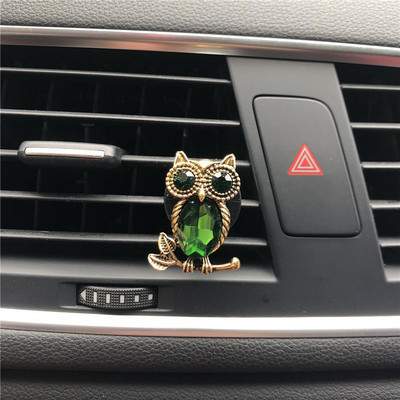 Fini metalni model sove Dekoracija za automobilski klima uređaj kopča za parfem Slatka maketa životinje Osvježivač zraka za automobil Parfem