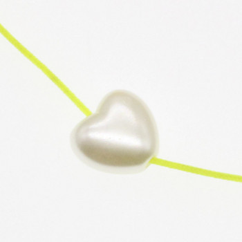 100 БР. Сърце Акрилни мъниста Направи си сам имитация на перлен стил Изработка на колие Гривна Аксесоари за бижута 10x11 mm