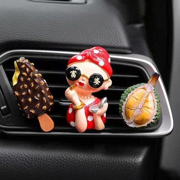 Creative Car Freshener Cartoon Rich Woman Lasting Light Fragrance Air Conditioner Outlet Ароматерапия Car Parfume Diffuser