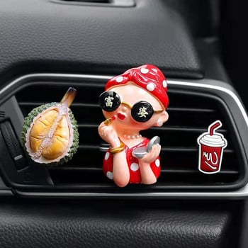 Creative Car Freshener Cartoon Rich Woman Lasting Light Fragrance Air Conditioner Outlet Ароматерапия Car Parfume Diffuser