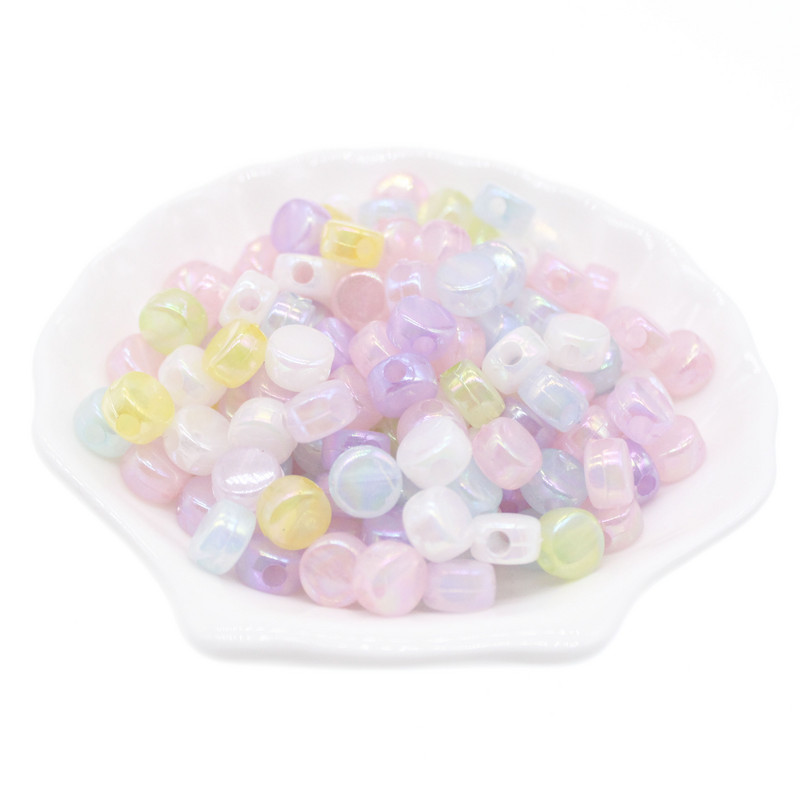 100kom 9mm šarene AB akrilne perle spuštene perle s razmakom za izradu nakita DIY privjesci za par Narukvica Ogrlica Dodaci